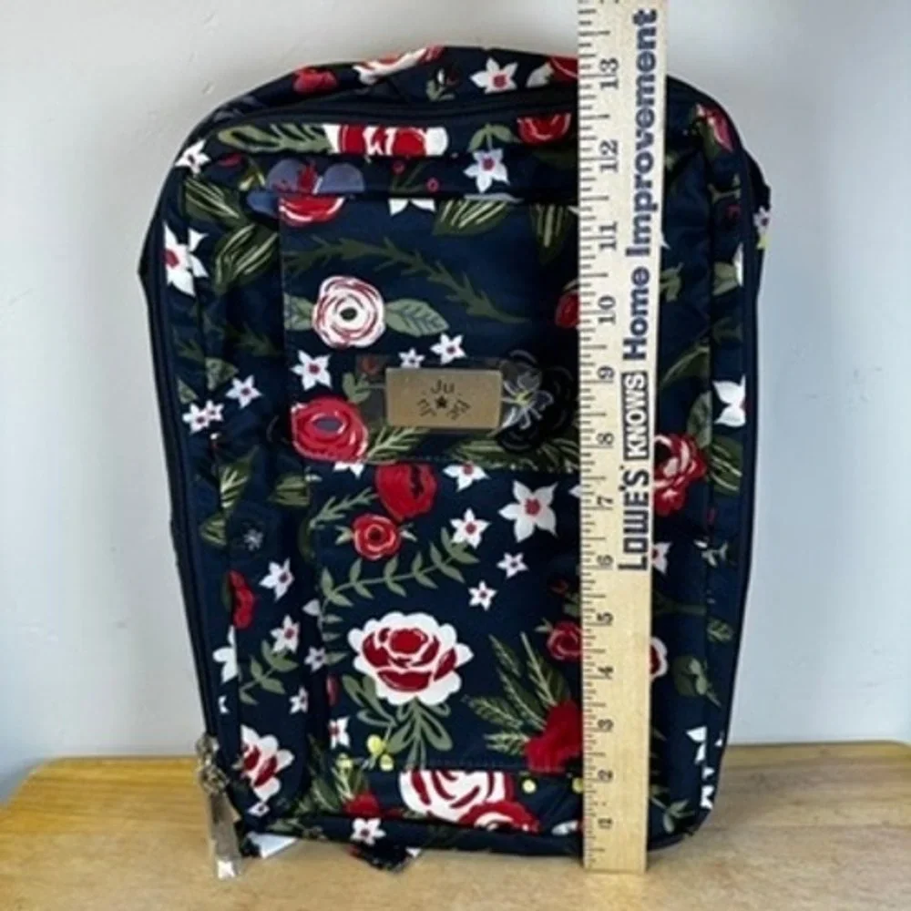 JuJuBe MiniBe Diaper Bag Backpack Navy Midnight Posy Floral Travel Baby JA4023